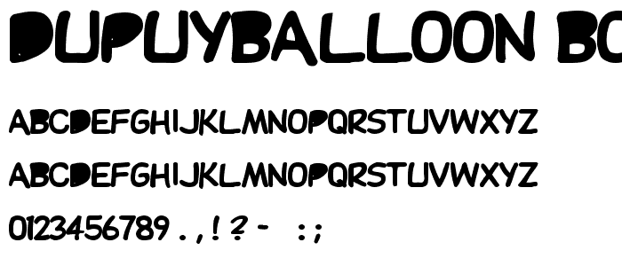 DupuyBALloon Bold font